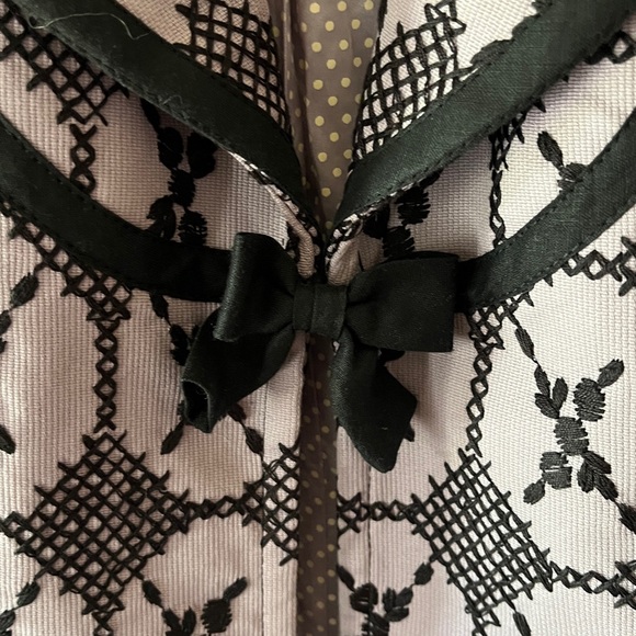 Nanette Lepore Boutique Black and Purple embroidered long jacket - Picture 5 of 7